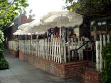The Ivy's less superior outdoor seating section